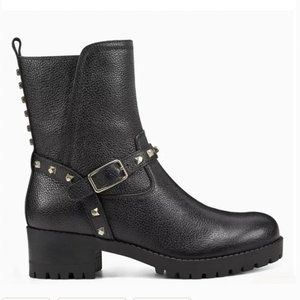 Black Studded Biker Boots
